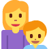 👩‍👦 family: woman, boy display on Twitter